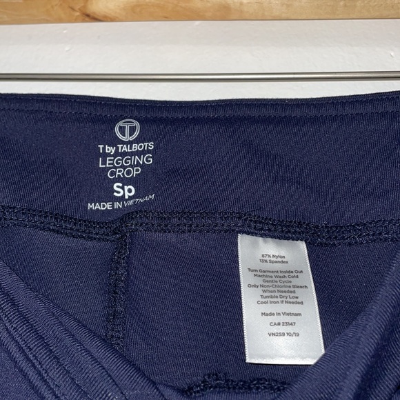 Size SP Women’s Talbots Blue Cropped Leggings - Picture 4 of 5